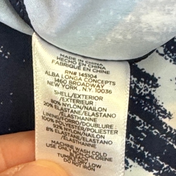 Jones New York Navy and Cream Patterned Top - Picture 10 of 10